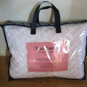 Juicy Couture Standard Shredded Memory Foam Pillow Bed Pink